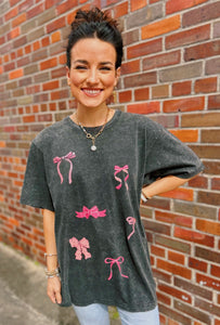 Glitter Bow Tee