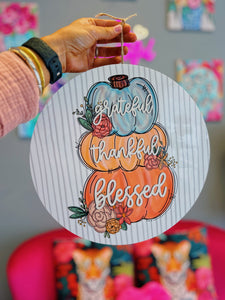 Thankful Pumpkin Hanger