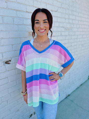 Stripes Of Pastels Top