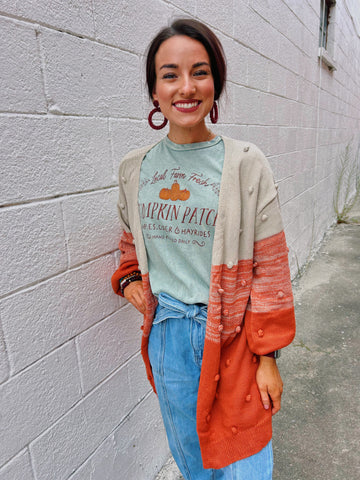 Pumpkin Pom Cardigan