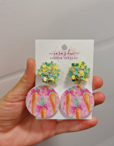 Pink Carrot Earrings