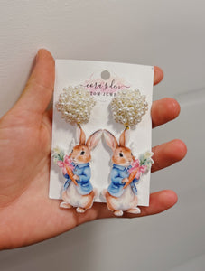 Pearl Bunny Earrings